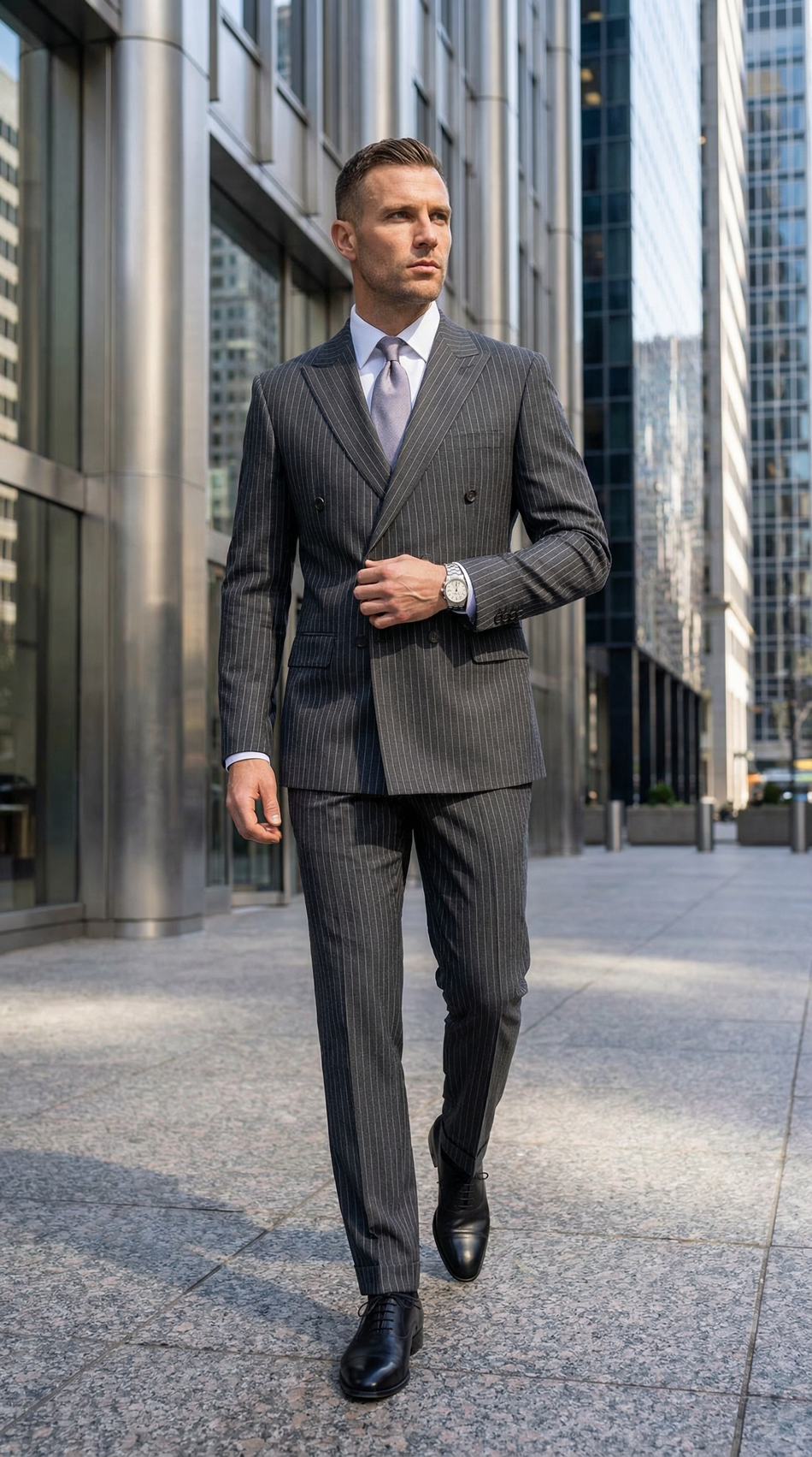 Takım Elbise SlimFit Füme Kruvaze Premium SD42364