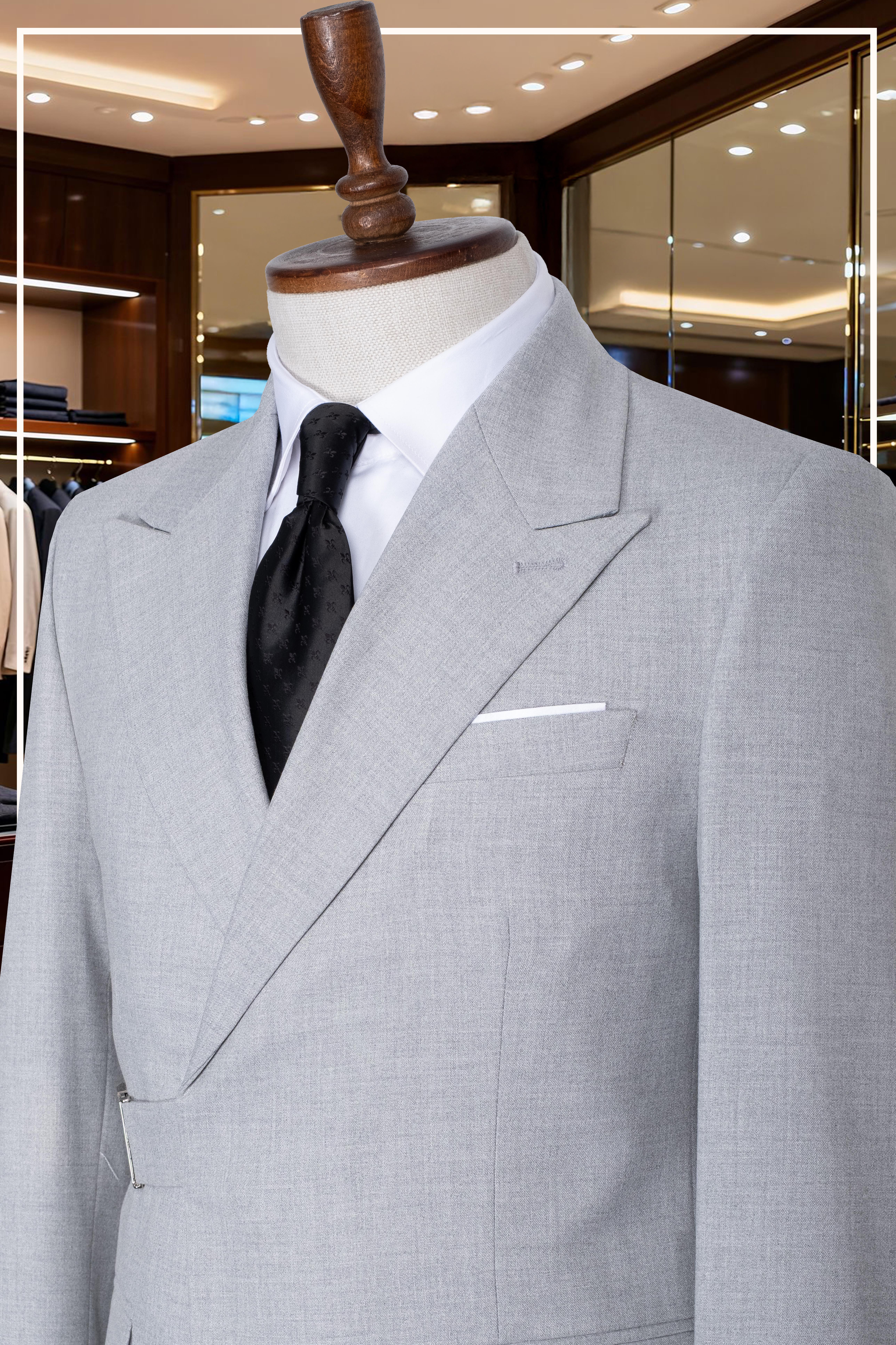Takım Elbise SlimFit Gri Tokalı Premium SD42333