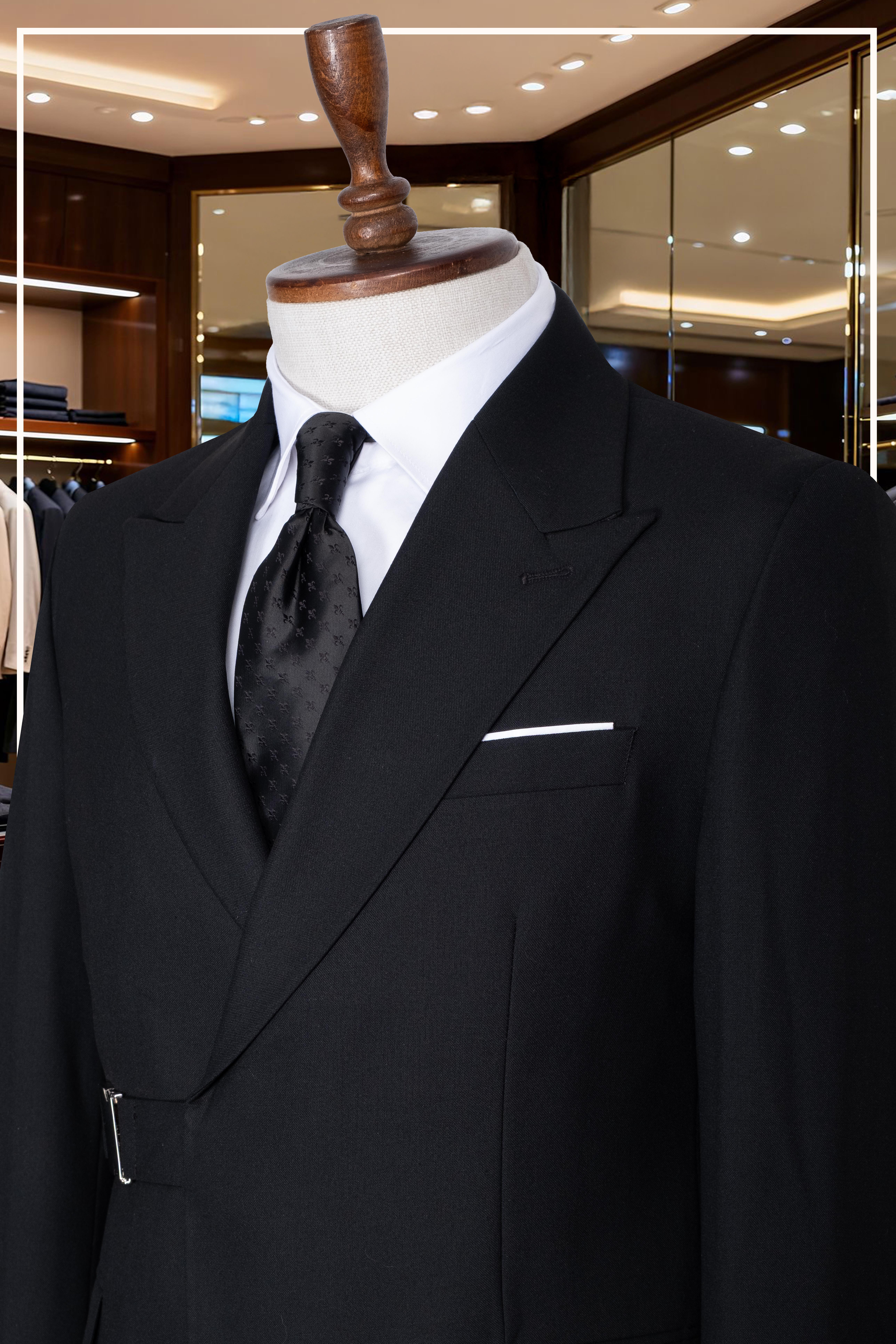 Takım Elbise SlimFit Siyah Tokalı Premium SD42329
