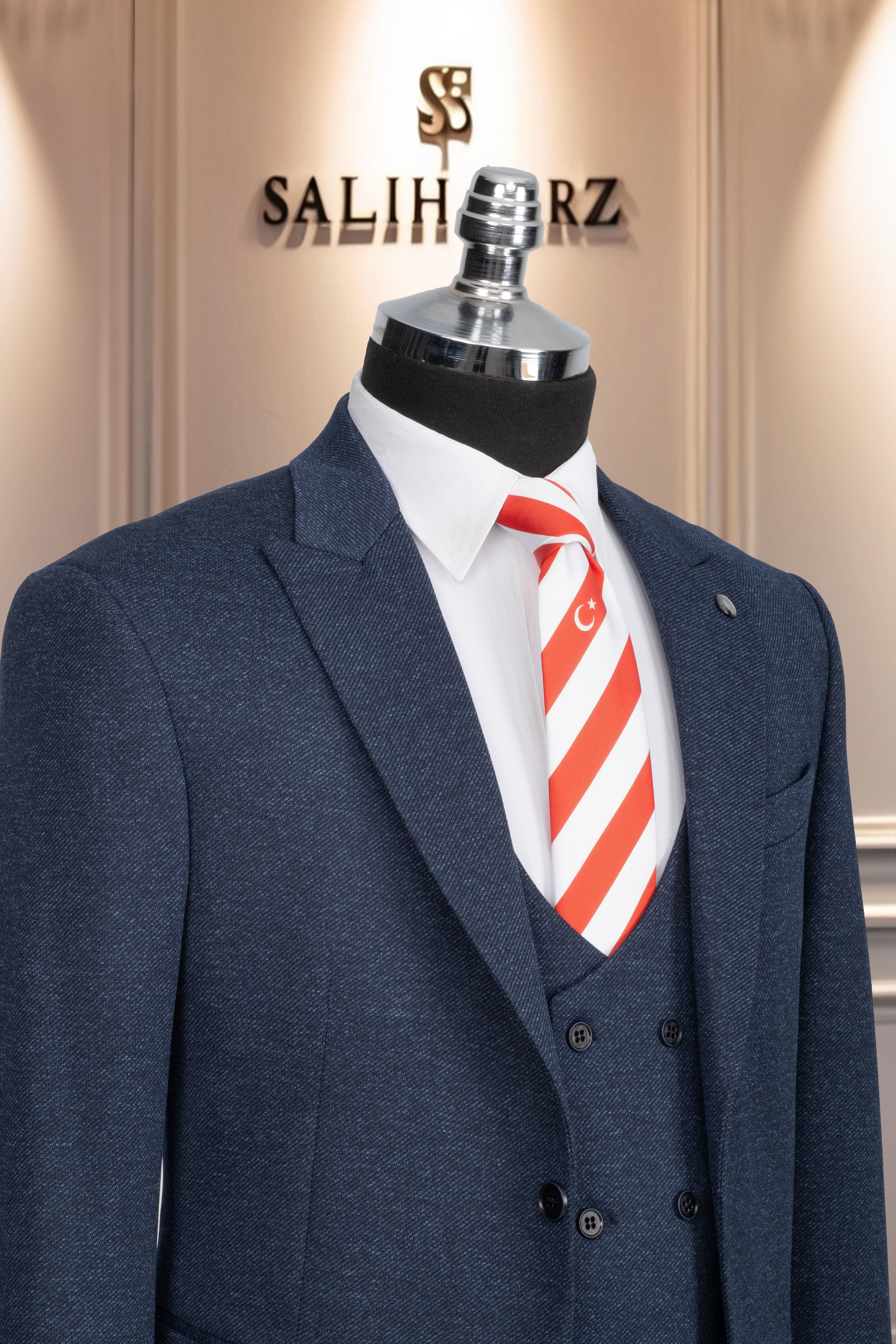 Takım Elbise Yelekli SlimFit Mavi SD42173