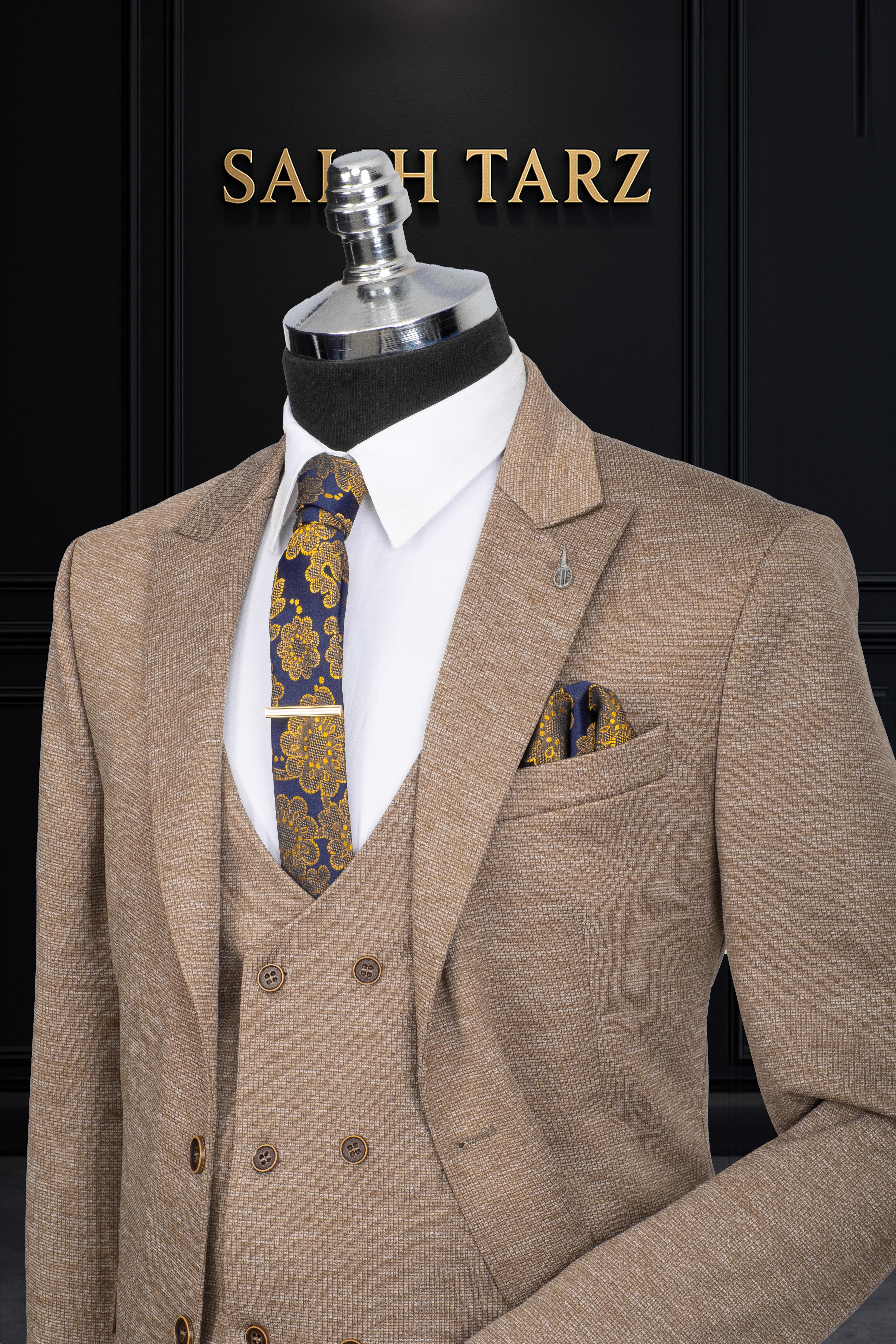 Takım Elbise Yelekli SlimFit Vizon SD42172