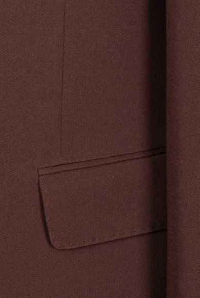 Bordo İtalyan Yelekli Takım Elbise SD42456