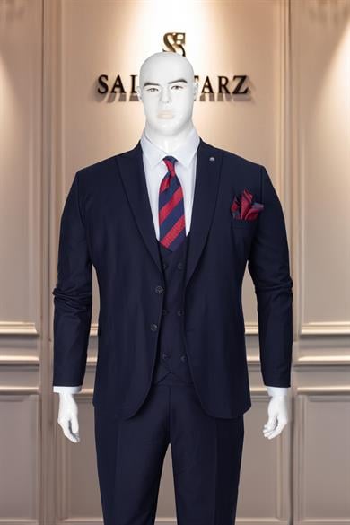 Büyük Beden Erkek Takım Elbise Lacivert SD42128