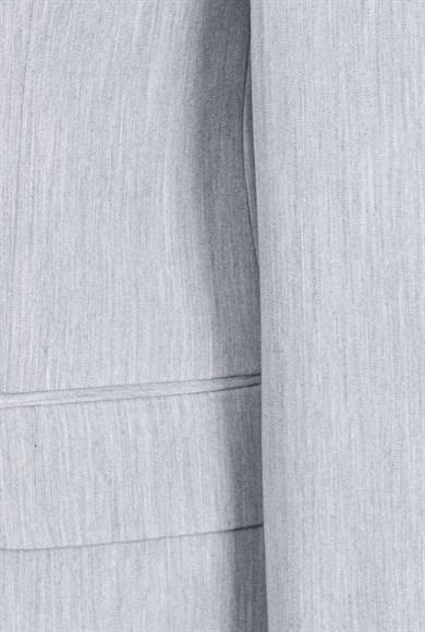 Gri Kruvaze Takım Elbise İtalyan Pileli Kemersiz Pantolon SD42452