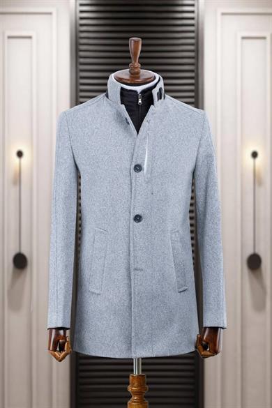 Kaban Erkek Kaşe Kaşmir Gri Yelekli SD7823