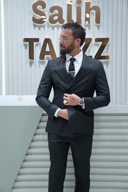 Kruvaze Füme Erkek Takım Elbise SD42418
