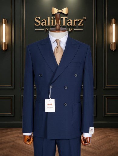 Lacivert Premium Kruvaze Torba Takım Elbise SD42466