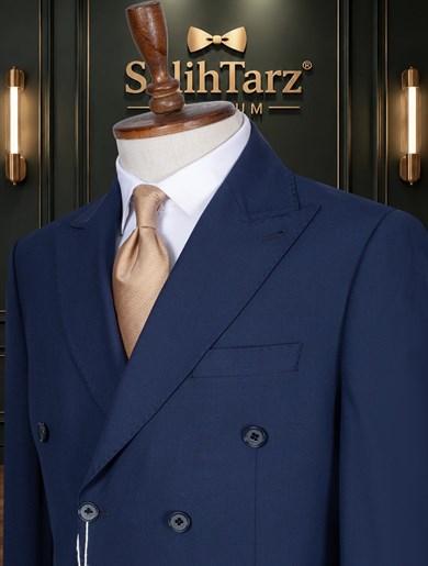 Lacivert Premium Kruvaze Torba Takım Elbise SD42466