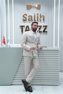 Premium Krem Kruvaze Erkek Takım Elbise SD42409