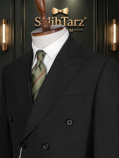 Siyah Premium Kruvaze Torba Takım Elbise SD42467