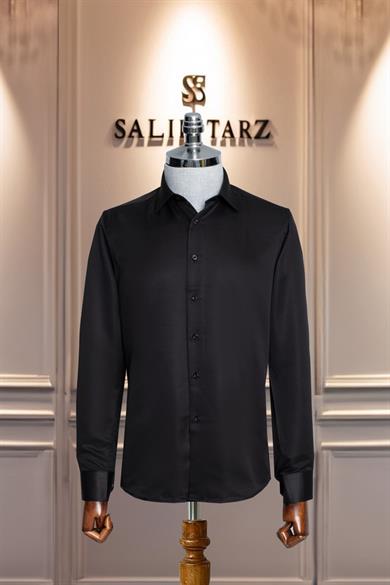 Siyah Slim Fit Gömlek SD42127