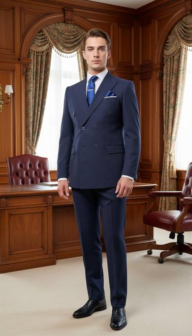 Slim Fit İtalyan Kesim Laci Kruvaze Erkek Takım Elbise (Premium) – SD42320