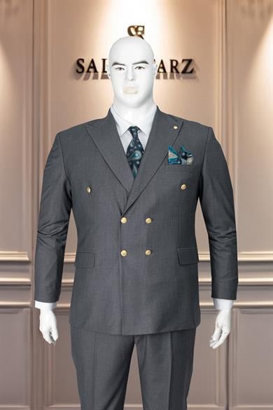 Takım Elbise Erkek Battal Büyük Beden Antrasit SD42138