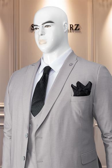 Takım Elbise Erkek Battal Büyük Beden Gri SD42146