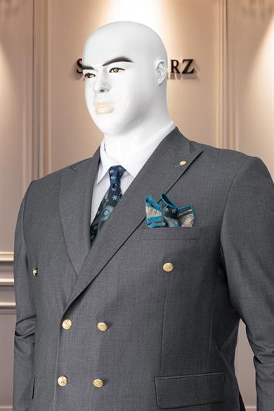 Takım Elbise Erkek Battal Büyük Beden Antrasit SD42138