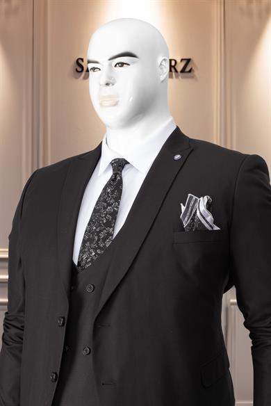 Takım Elbise Erkek Battal Büyük Beden Siyah SD42142