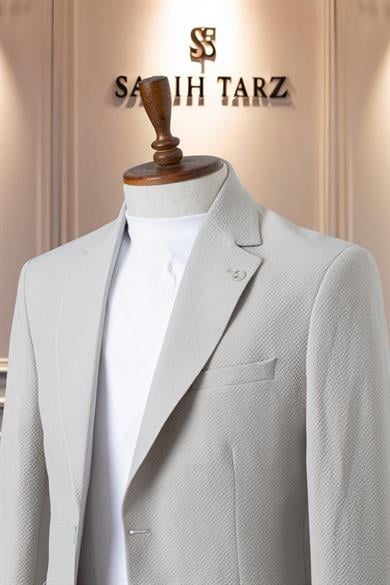 Takım Elbise İtalyan Kesim Gofre İpli SlimFit Su Yeşili SD41043