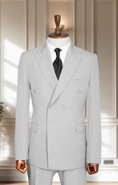 Takım Elbise Kruvaze SlimFit Gri SD42182