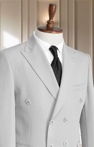 Takım Elbise Kruvaze SlimFit Gri SD42182