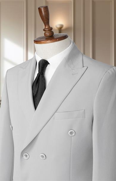 Takım Elbise Kruvaze SlimFit Gri SD42182