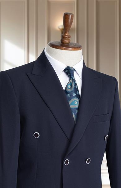 Takım Elbise Kruvaze SlimFit Lacivert SD42193