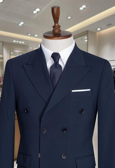 Takım Elbise Kruvaze SlimFit Lacivert SD42284