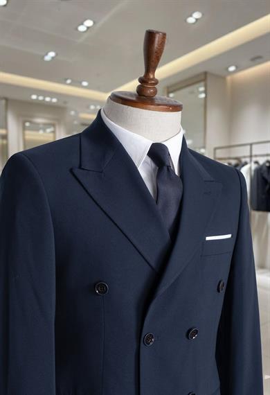 Takım Elbise Kruvaze SlimFit Lacivert SD42284