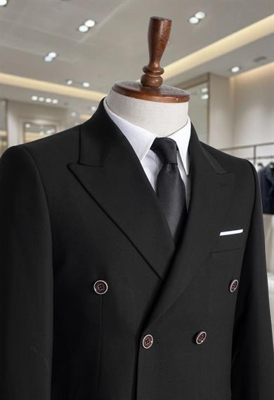 Takım Elbise Kruvaze SlimFit Siyah SD42283