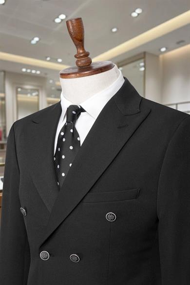 Takım Elbise Kruvaze SlimFit Siyah SD42260