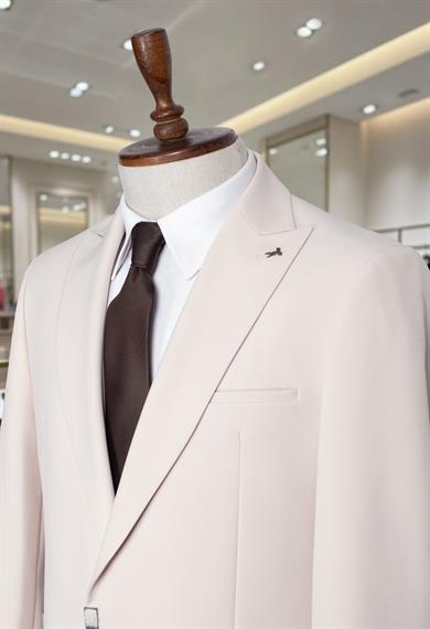 Takım Elbise SlimFit Bej Premium SD42288
