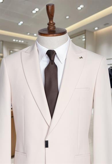 Takım Elbise SlimFit Bej Premium SD42288