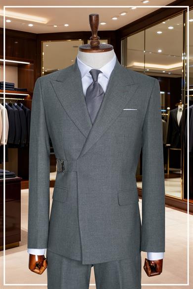 Takım Elbise SlimFit Füme Tokalı Premium SD42332