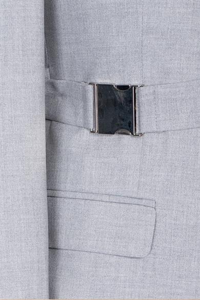 Takım Elbise SlimFit Gri Tokalı Premium SD42333
