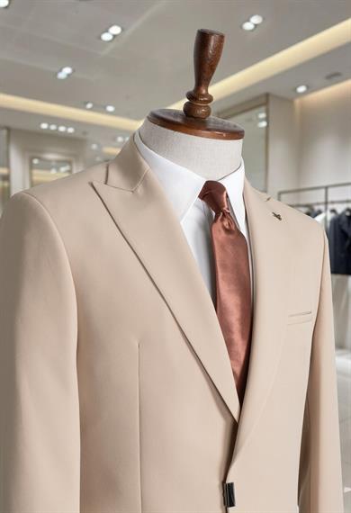 Takım Elbise SlimFit Krem Premium SD42287