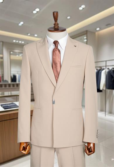 Takım Elbise SlimFit Krem Premium SD42287