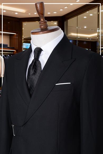 Takım Elbise SlimFit Siyah Tokalı Premium SD42329