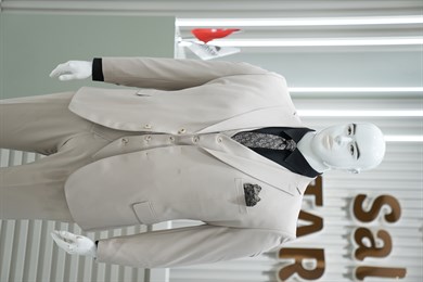 Takım Elbise Yelekli Battal Büyük Beden Krem SD42430