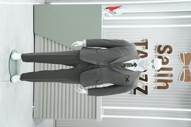 Takım Elbise Yelekli Battal Gofre Büyük Beden Yeşil SD42426