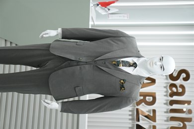 Takım Elbise Yelekli Battal Gofre Büyük Beden Yeşil SD42426