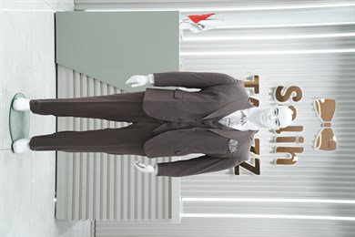 Takım Elbise Yelekli Battal Gofre Büyük Beden Kahve SD42424