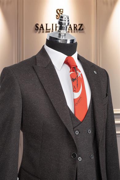 Takım Elbise Yelekli SlimFit Antrasit SD42167