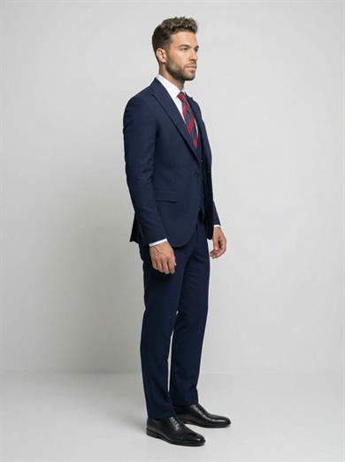 Takım Elbise Yelekli SlimFit Lacivert Premium SD42383