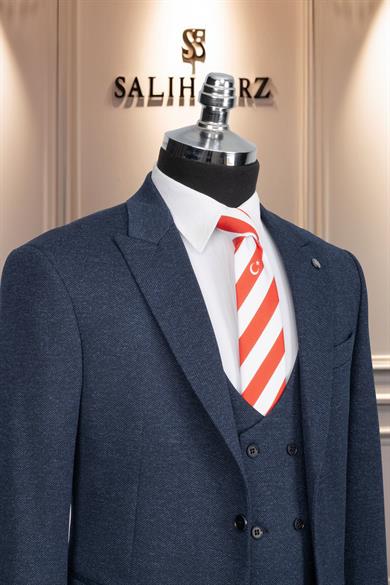 Takım Elbise Yelekli SlimFit Mavi SD42173