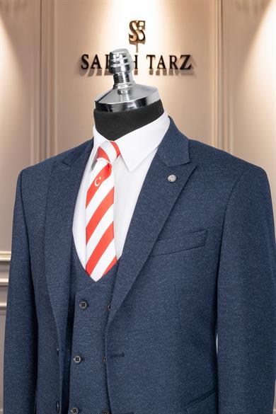 Takım Elbise Yelekli SlimFit Mavi SD42173