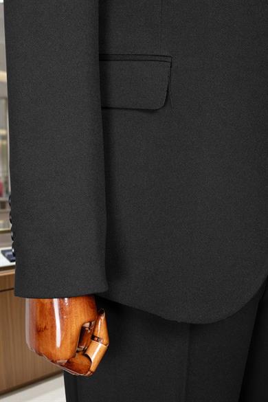 Takım Elbise Yelekli SlimFit Siyah SD42253