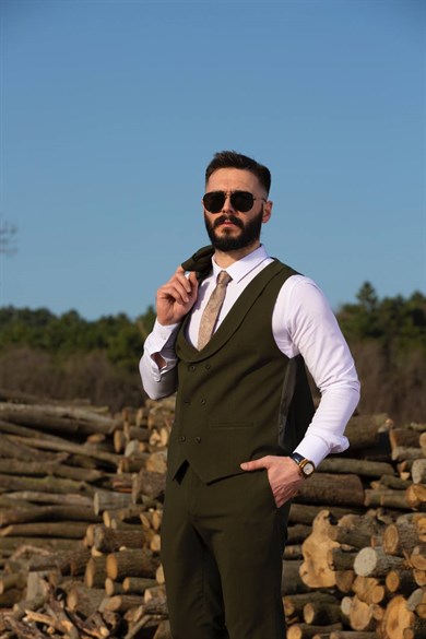 Takım Elbise Yeşil İtalyan Kesim - Slım Fıt SD4911