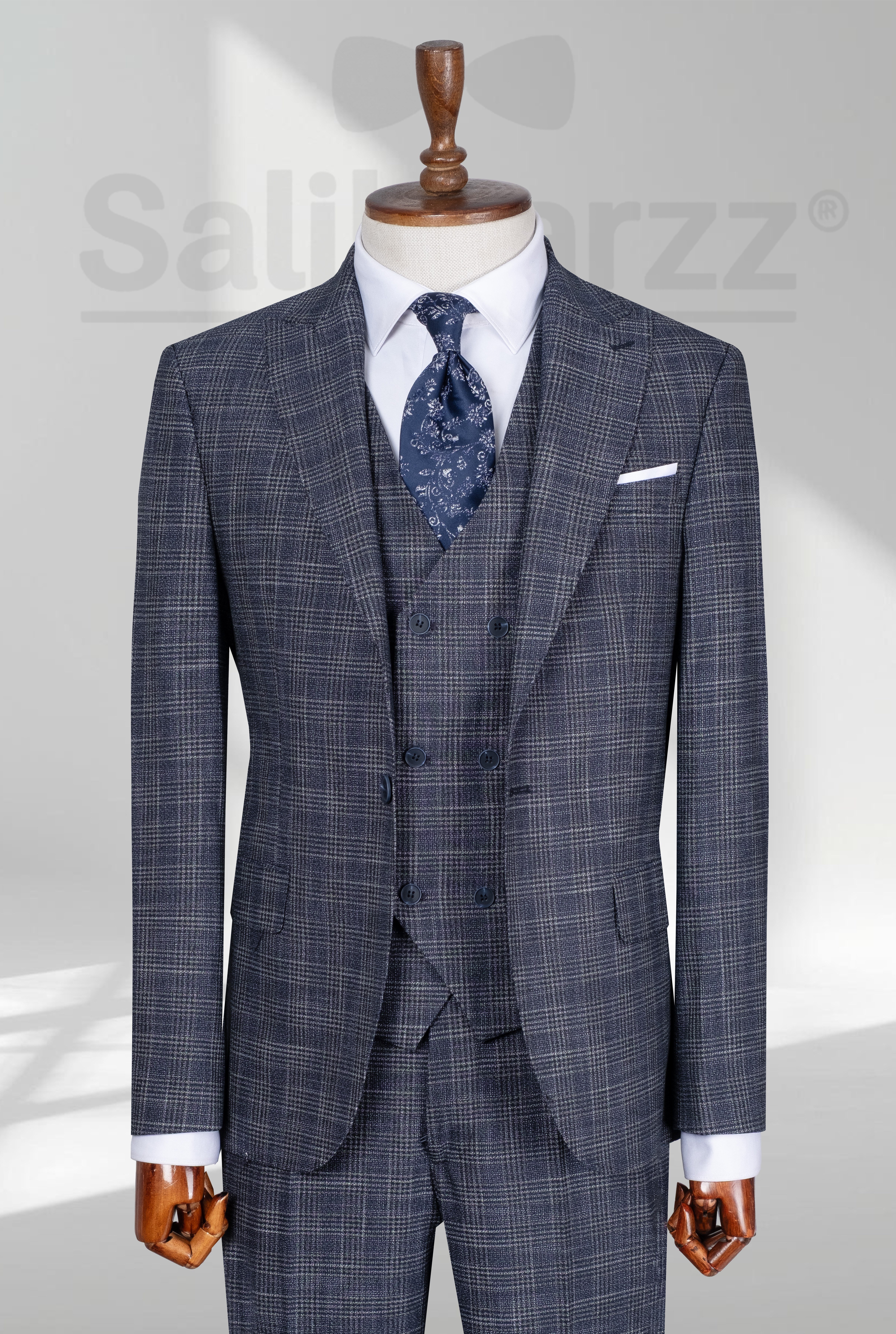 Bordo İtalyan Yelekli Takım Elbise SD42456