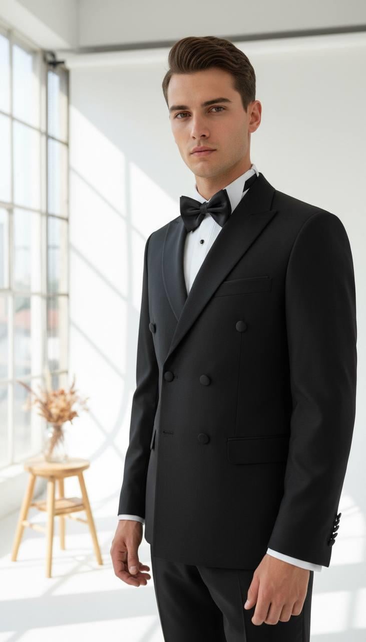 Damatlık Kruvaze SlimFit Siyah SD42250