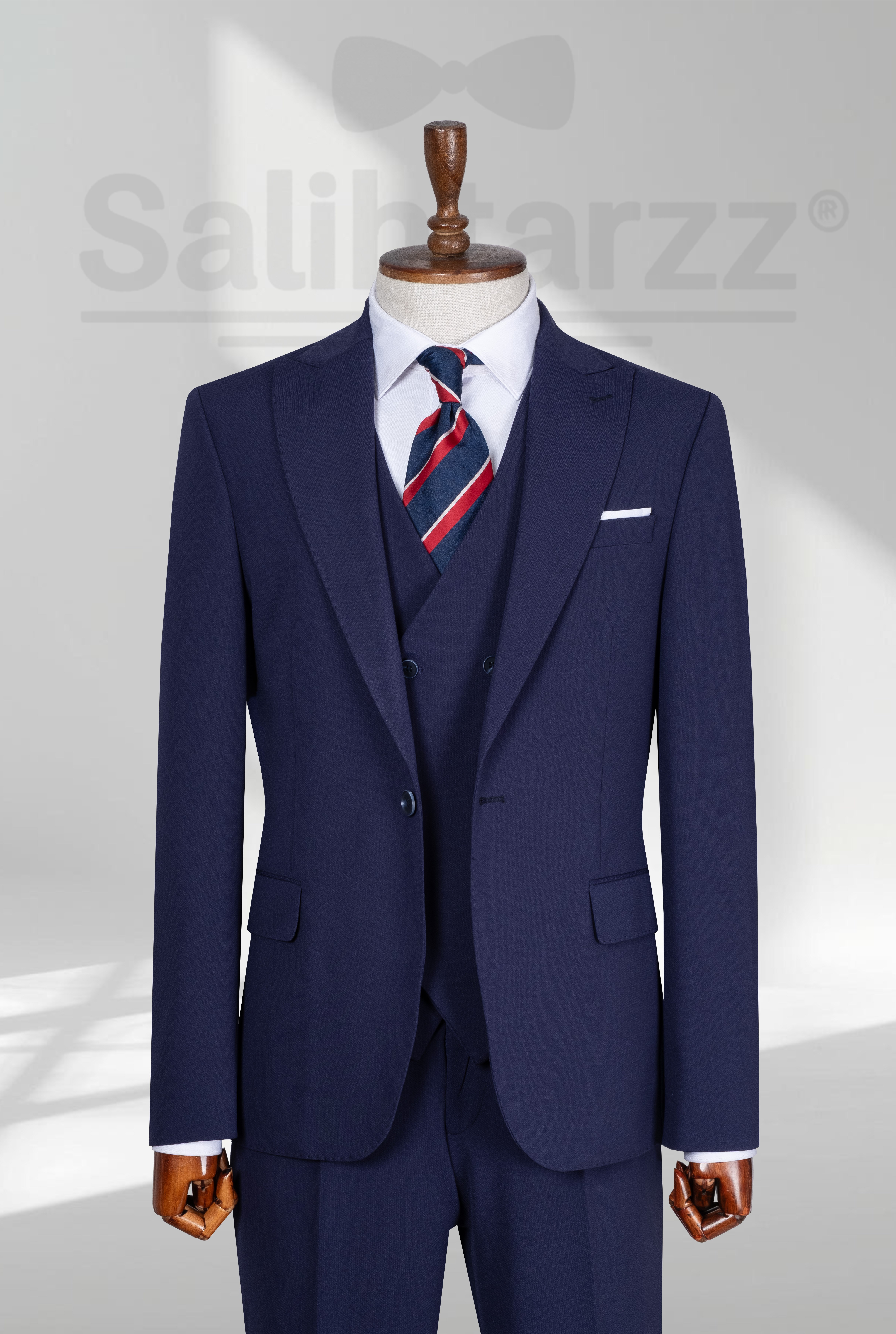 Lacivert İtalyan Yelekli Takım Elbise SD42462