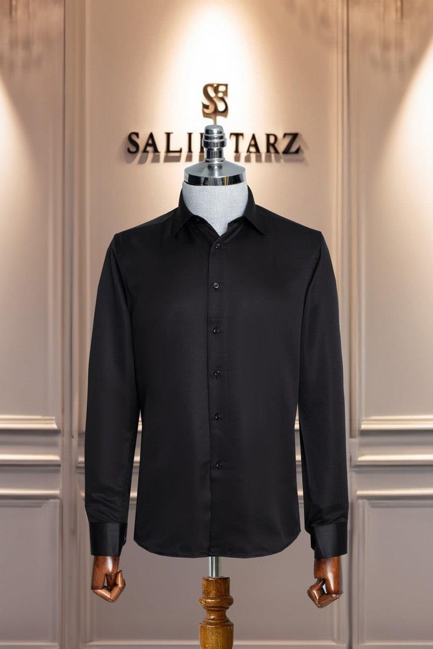 Siyah Slim Fit Gömlek SD42127